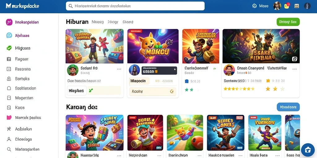 Tampilan awal aplikasi yang menarik dan user-friendly.
