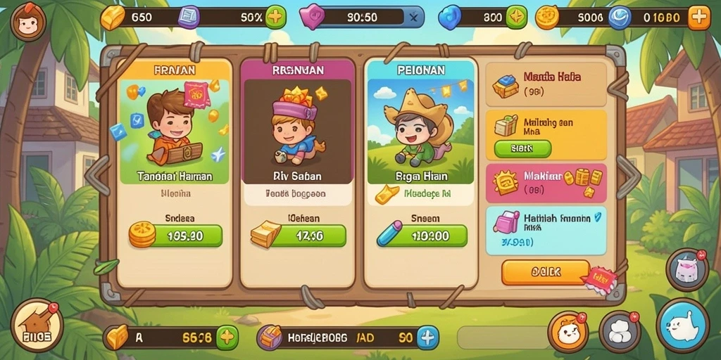 Tampilan permainan slot yang menarik dan berwarna-warni.